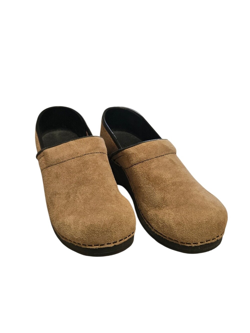 Sanita Suede Slip-On Clogs in Tan